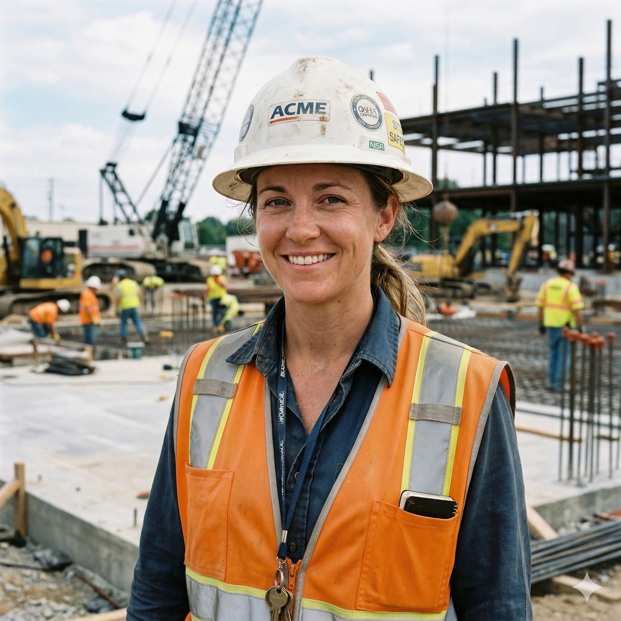 Civil engineer on site